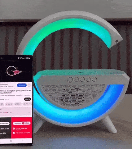 G-Shape LED Wireless Charging Bluetooth Speaker Lamp