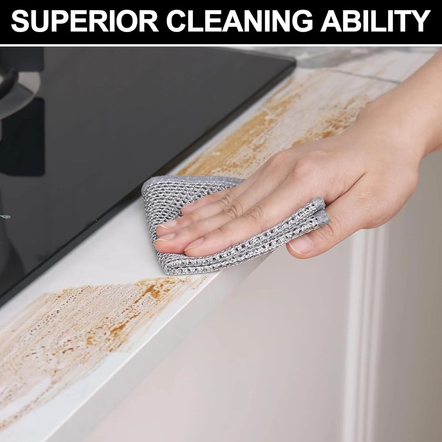 Non-Scratch Wire Dishcloth | Gentle yet Powerful Cleaning Companion!