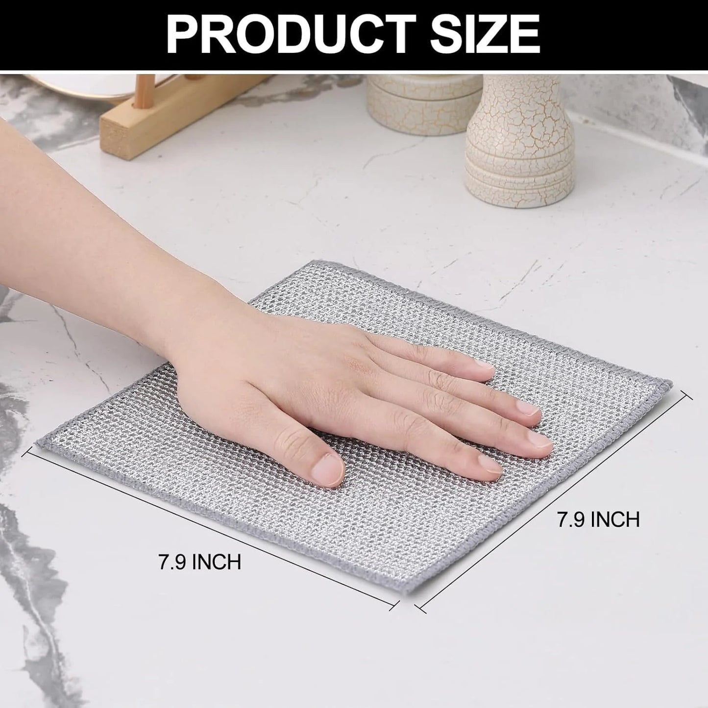 Non-Scratch Wire Dishcloth | Gentle yet Powerful Cleaning Companion!