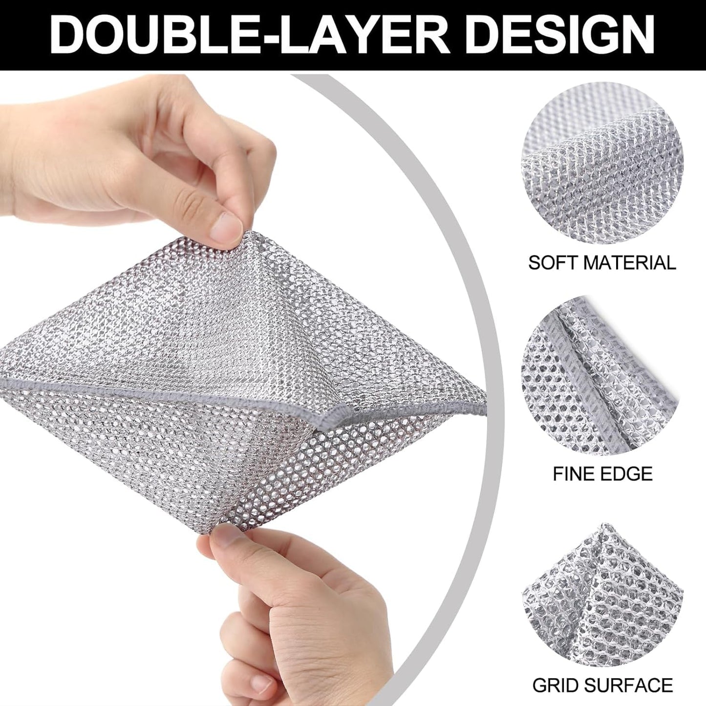 Non-Scratch Wire Dishcloth | Gentle yet Powerful Cleaning Companion!