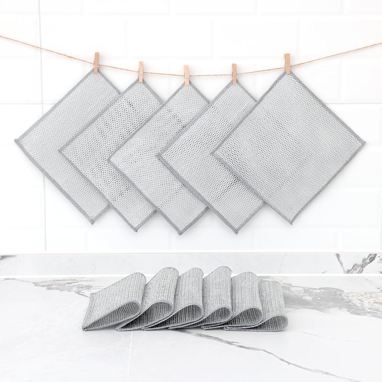 Non-Scratch Wire Dishcloth | Gentle yet Powerful Cleaning Companion!