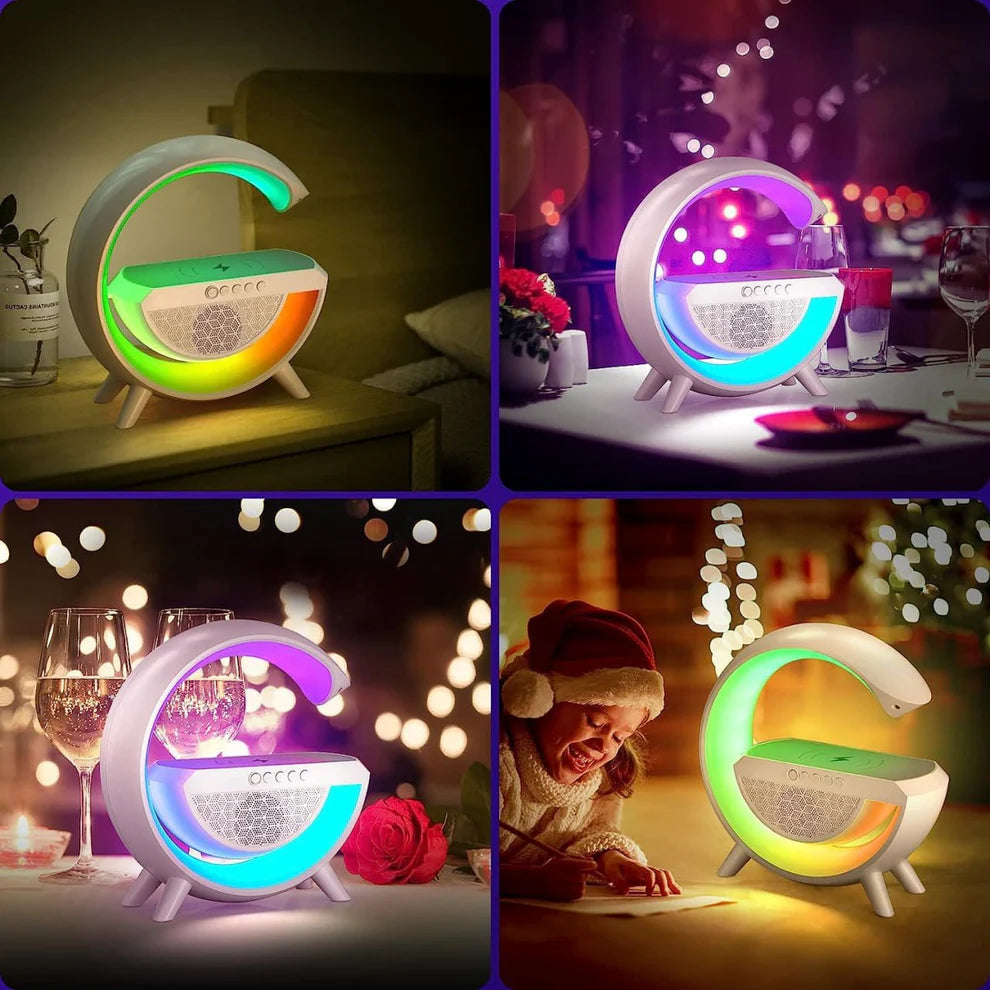 G-Shape LED Wireless Charging Bluetooth Speaker Lamp