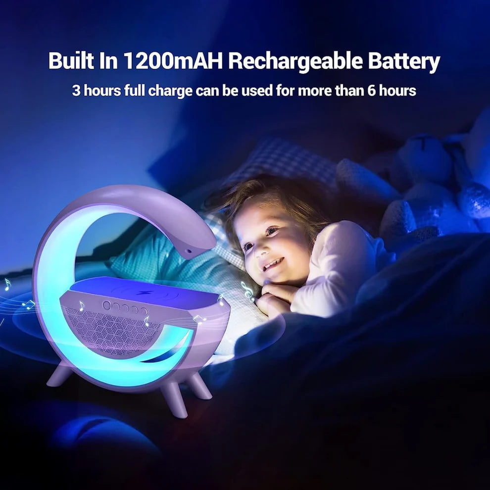 G-Shape LED Wireless Charging Bluetooth Speaker Lamp
