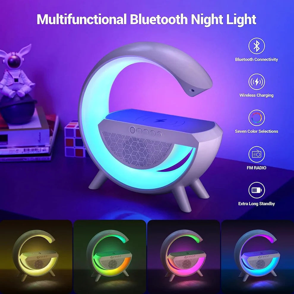 G-Shape LED Wireless Charging Bluetooth Speaker Lamp