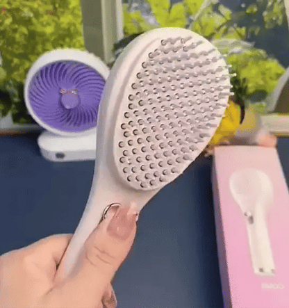 BrushEase™ Decent Retractable Bristle Comb | Telescopic Massage Self Clean Brush