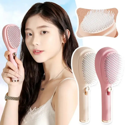 BrushEase™ Decent Retractable Bristle Comb | Telescopic Massage Self Clean Brush