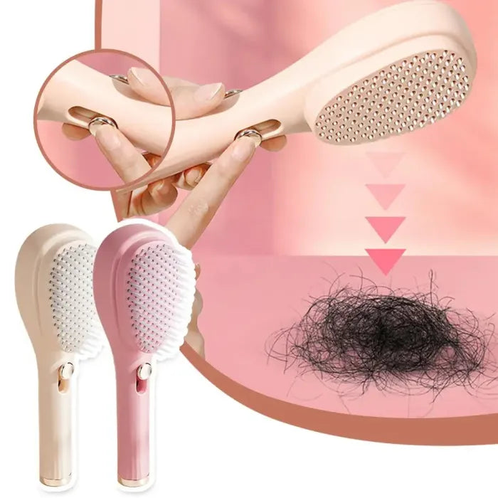 BrushEase™ Decent Retractable Bristle Comb | Telescopic Massage Self Clean Brush