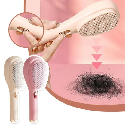 BrushEase™ Decent Retractable Bristle Comb | Telescopic Massage Self Clean Brush