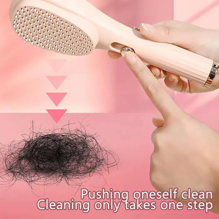 BrushEase™ Decent Retractable Bristle Comb | Telescopic Massage Self Clean Brush