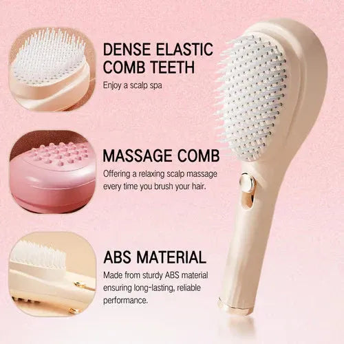 BrushEase™ Decent Retractable Bristle Comb | Telescopic Massage Self Clean Brush